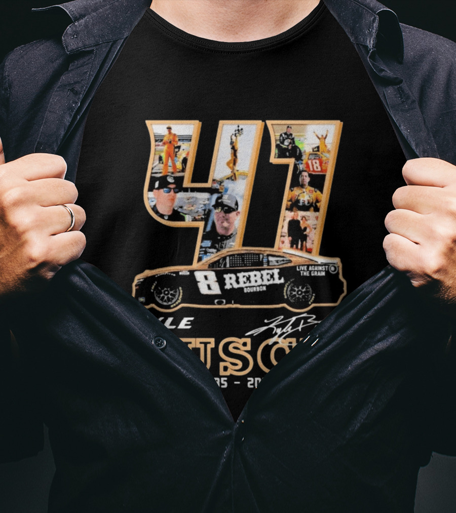 41 Kyle Busch 1985 2026 Rebel Bourbon Live Against The Grain T-Shirt