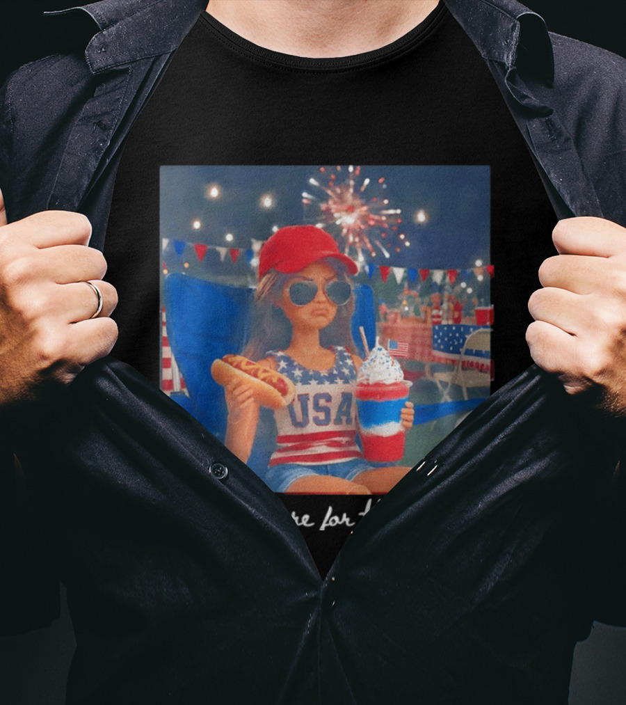USA Barbie Doll I'm Just Here For The Wieners 4th Of July Celebration 2026 T-Shirt
