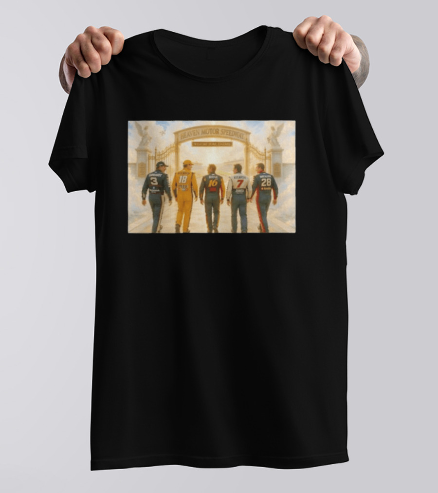 Earnhardt Busch Biffle Kulwicki Allison Heaven Motor Speedway Welcome Home Legends T-Shirt