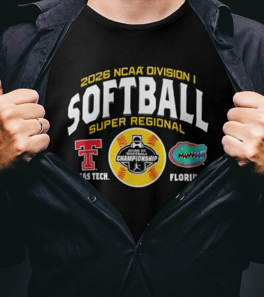 2026 NCAA Division I Softball Super Regional Texas Tech Vs Florida T-Shirt