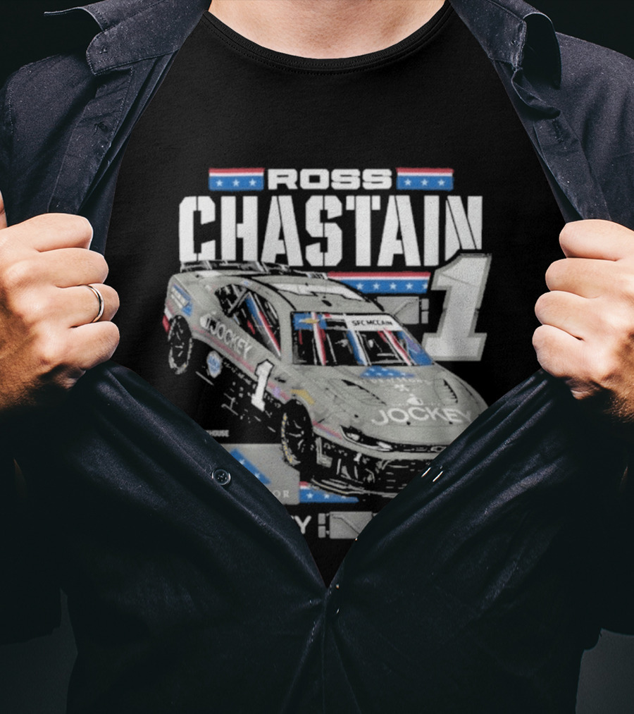 Ross Chastain #1 2026 Jockey Folds Of Honor Racing Car T-Shirt