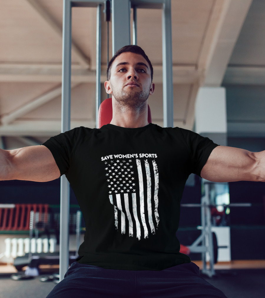 Save Women's Sports American Flag Stars And Stripes T-Shirt