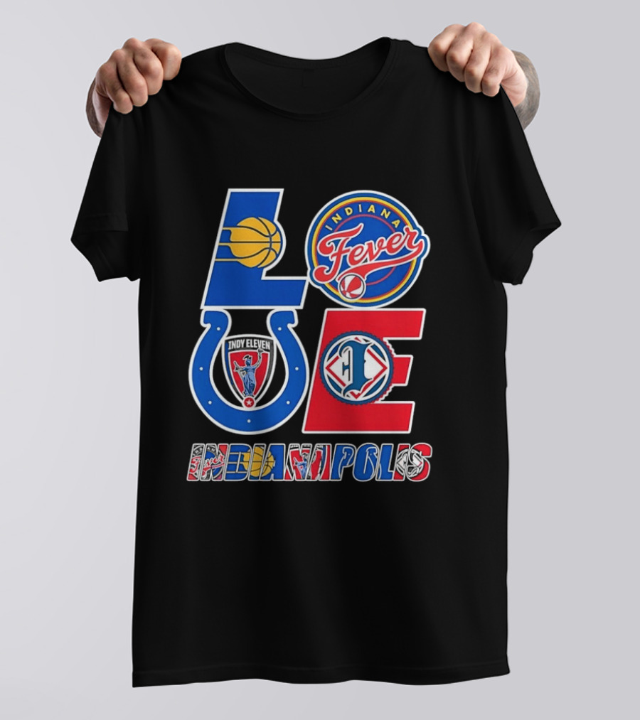 Indiana Fever Indianapolis Colts Inspired LOVE Indianapolis T-Shirt