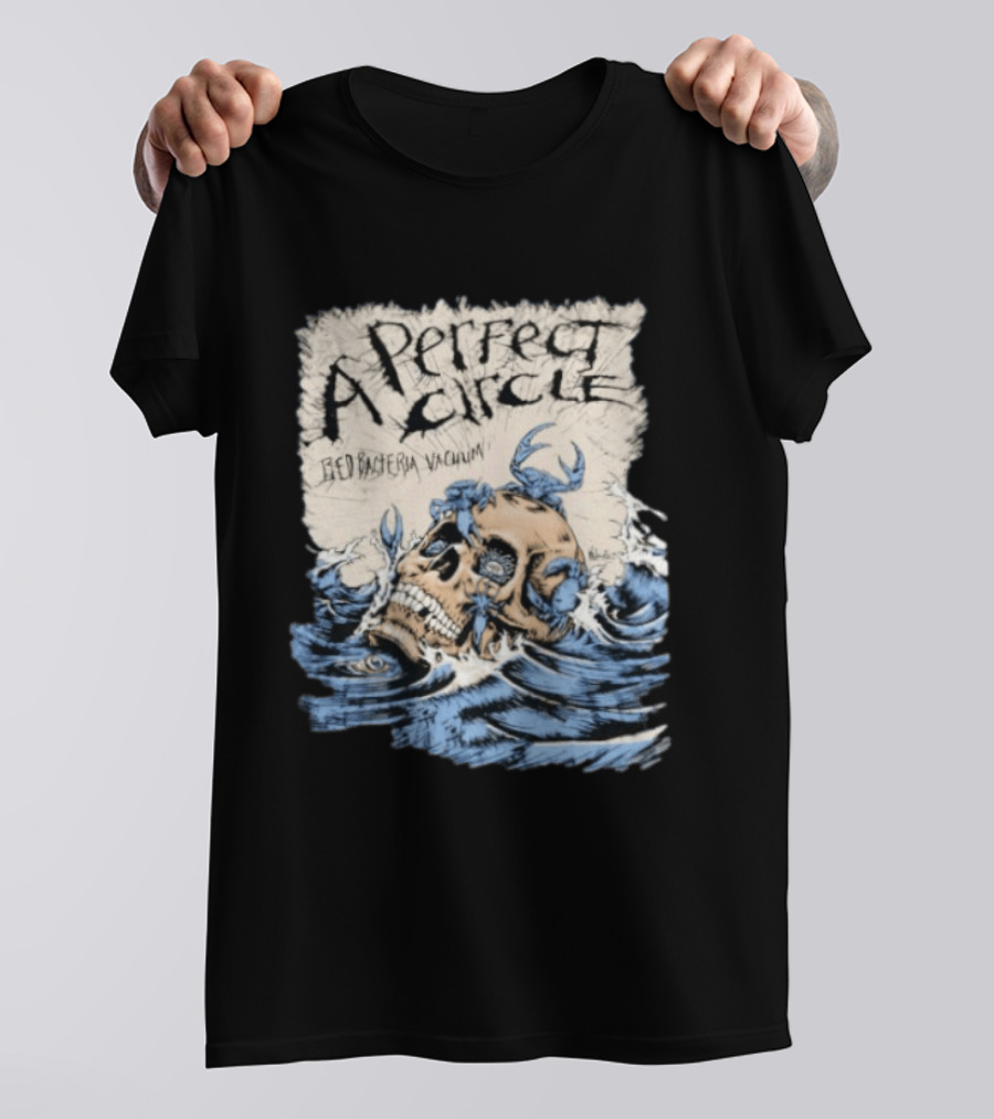 A Perfect Circle Skull Red Bacteria Vacuum Oceanic T-Shirt