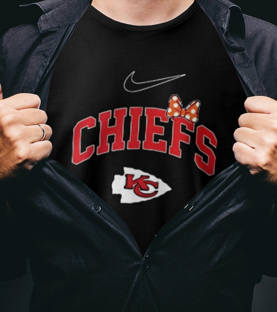 Kansas City Chiefs Boo To You Fa Boo Lous Chiefs Nike Bow KC T-Shirt