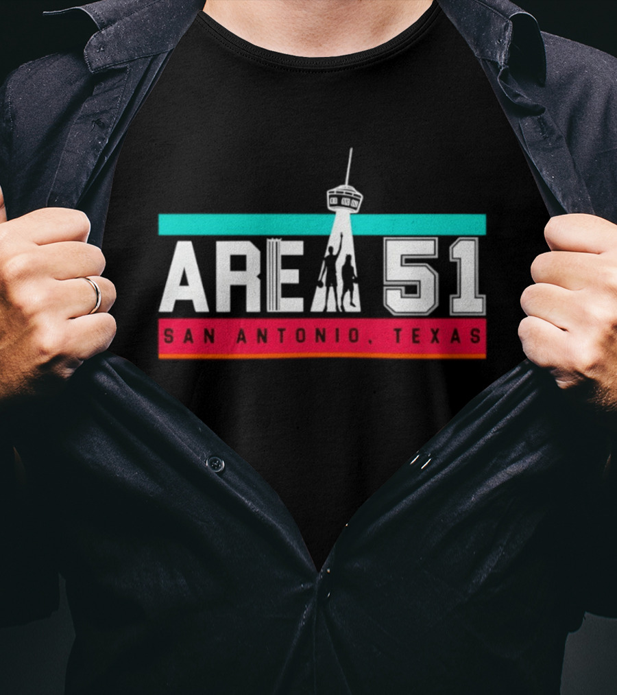 Stephon Castle Victor Wembanyama Area 51 San Antonio Texas Spurs Basketball T-Shirt