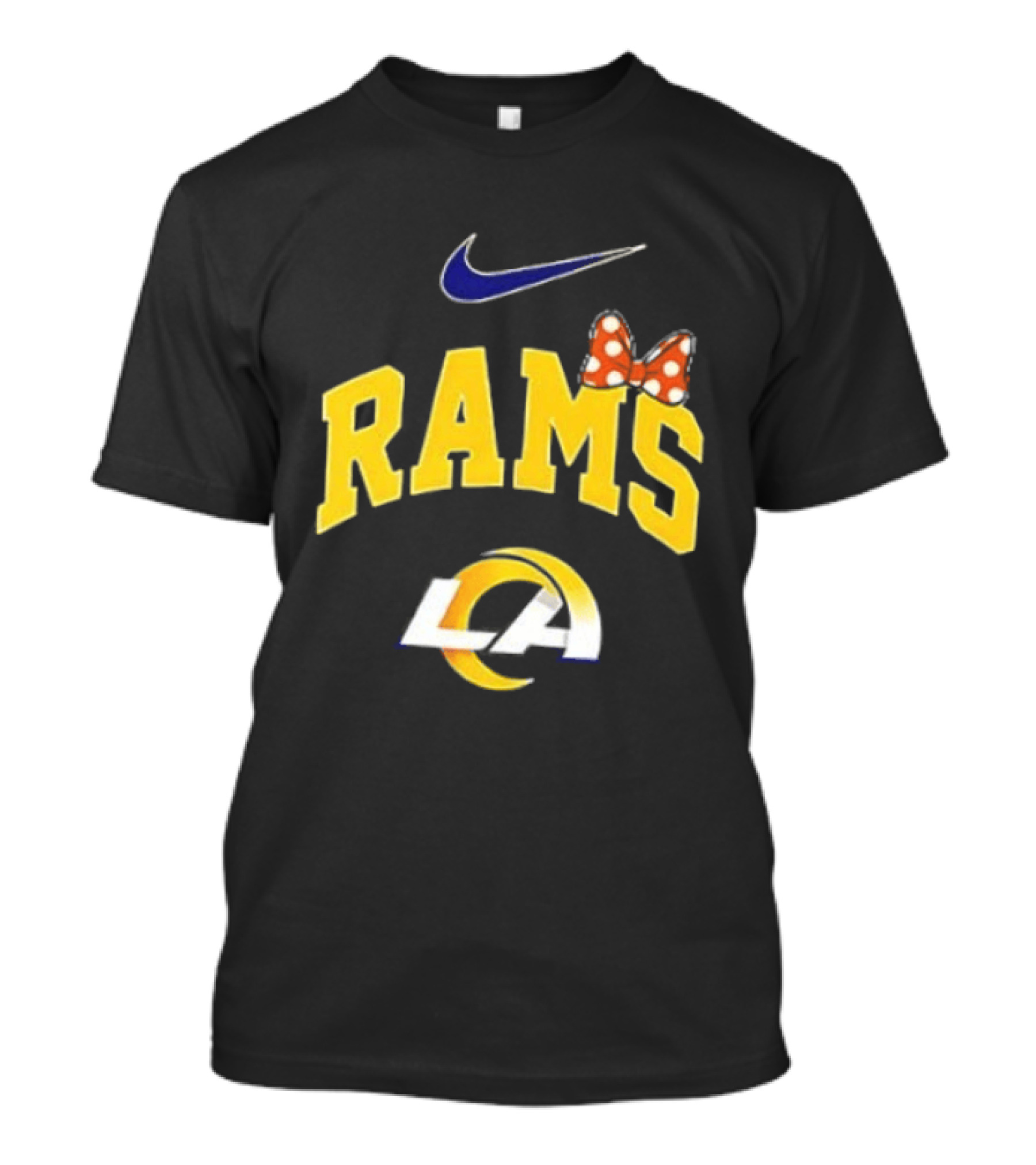 Los Angeles Rams Boo To You Fa Boo Lous Rugby Nike LA Bow T-Shirt