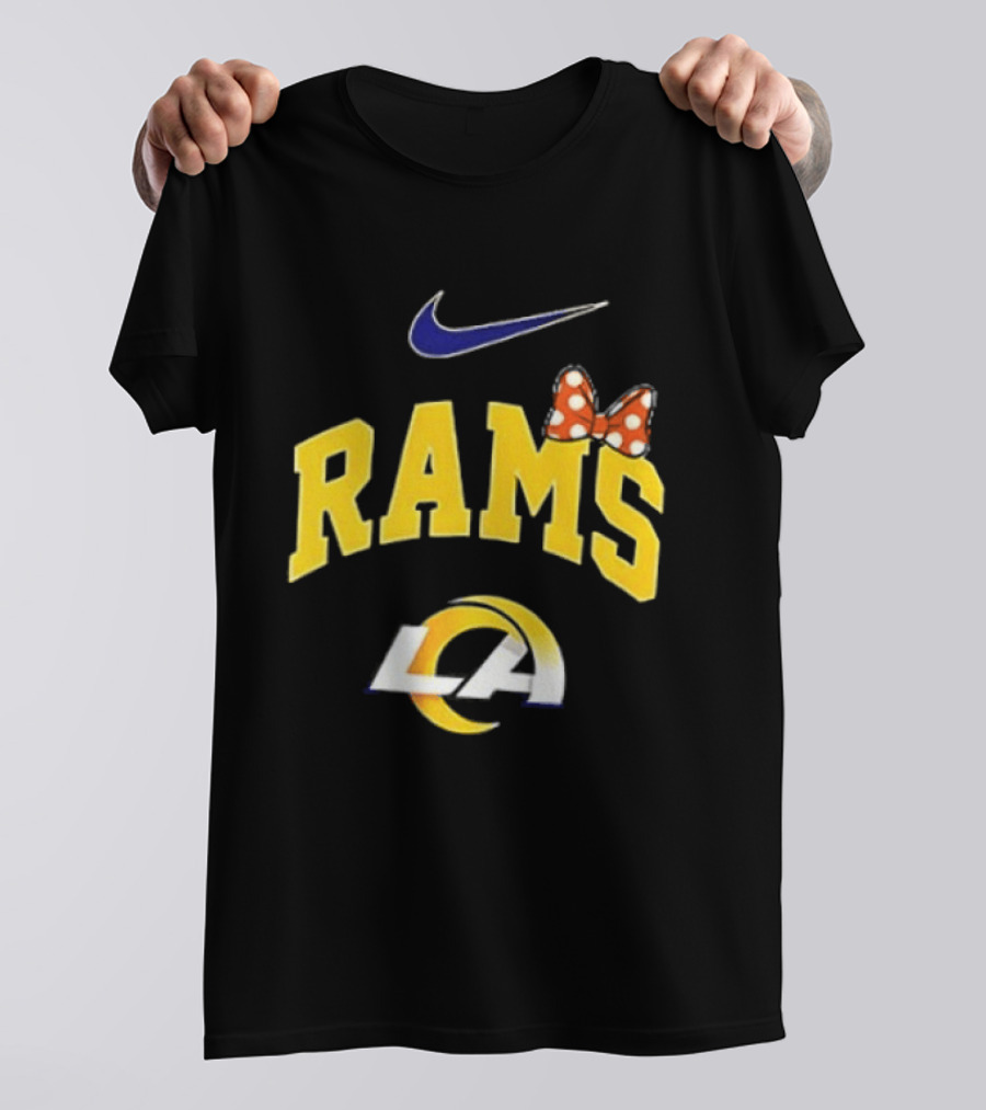 Los Angeles Rams Boo To You Fa Boo Lous Rugby Nike LA Bow T-Shirt
