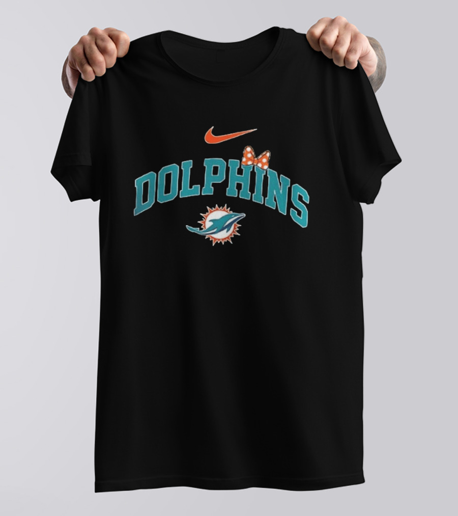 Miami Dolphins Boo To You Fa Boo Lous Mickey Halloween 2 Sided T-Shirt