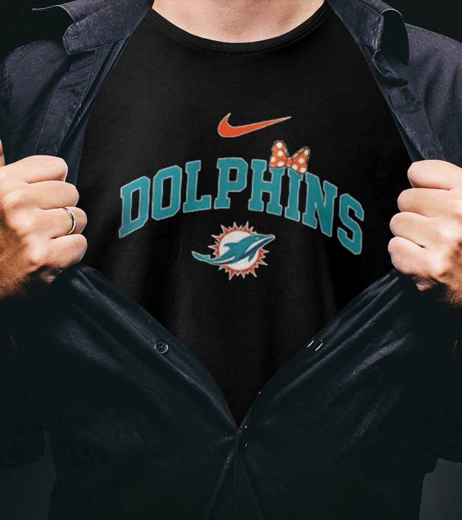 Miami Dolphins Boo To You Fa Boo Lous Mickey Halloween 2 Sided T-Shirt