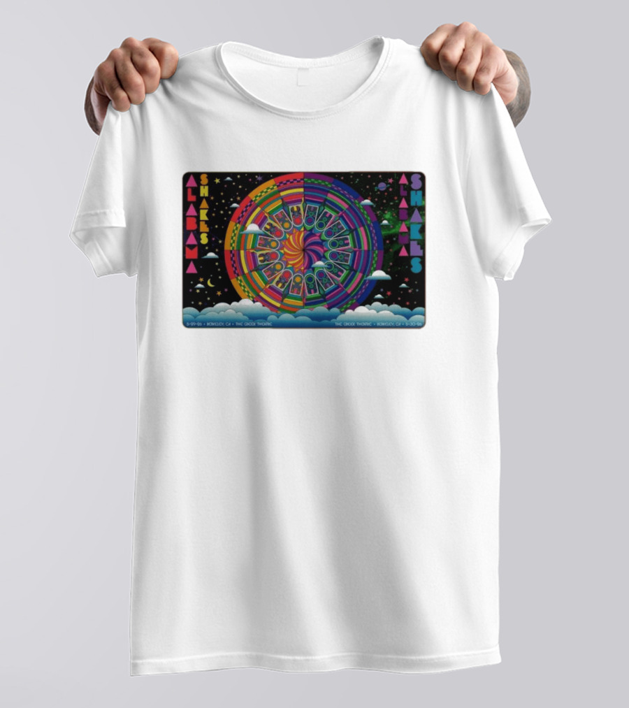 Alabama Shakes Concert The Greek Theatre Berkeley CA 5 29 26 Psychedelic Rainbow Spiral Clouds And Stars T-Shirt
