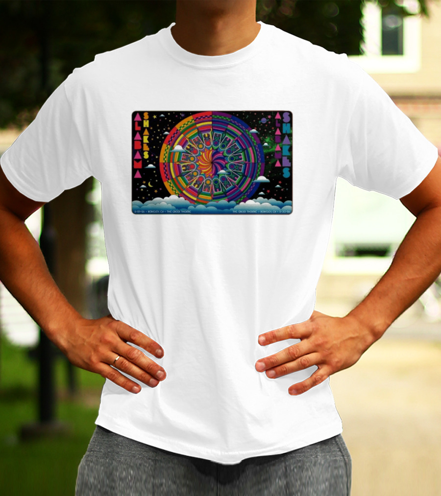 Alabama Shakes Concert The Greek Theatre Berkeley CA 5 29 26 Psychedelic Rainbow Spiral Clouds And Stars T-Shirt