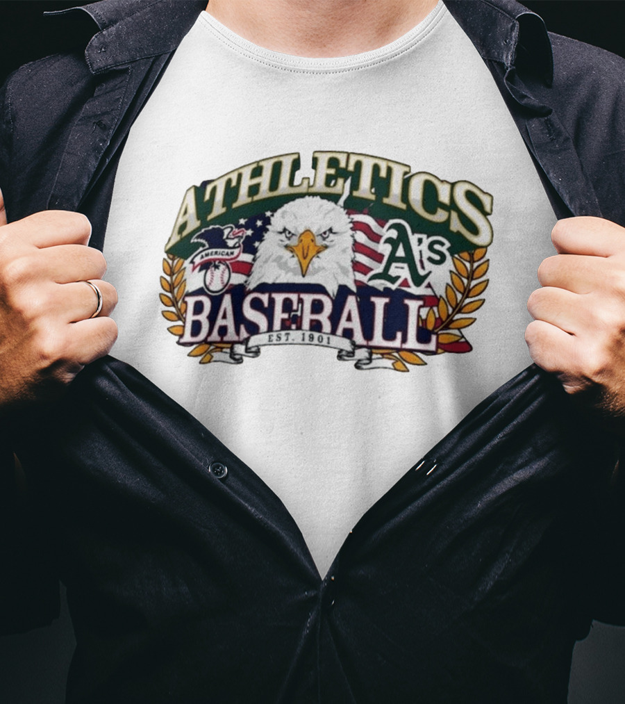 Athletics A's American Eagle Baseball EST 1901 T-Shirt