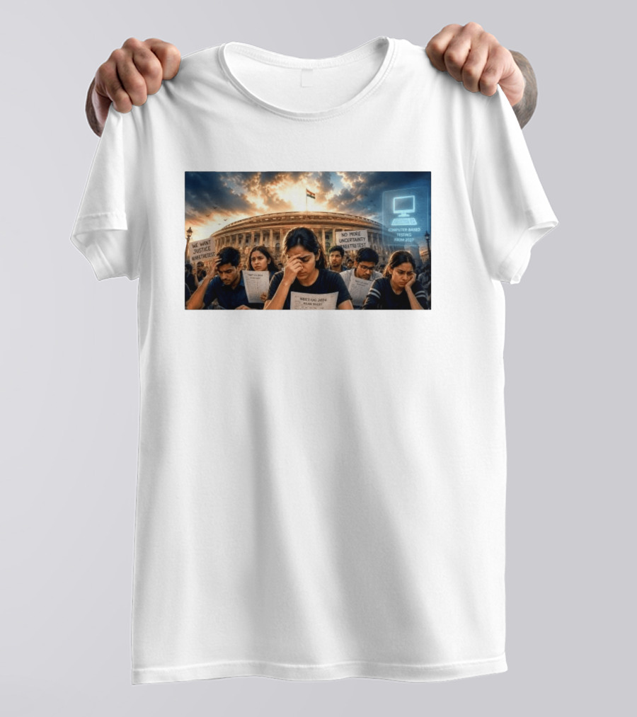 NTA Defends NEET Exam 2021 Retest Before Parliamentary Panel Amid Student Protests T-Shirt