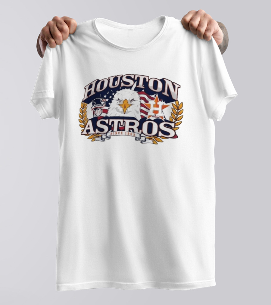 Houston Astros Americana Eagle Since 1962 Patriotic Baseball Fan Gear T-Shirt