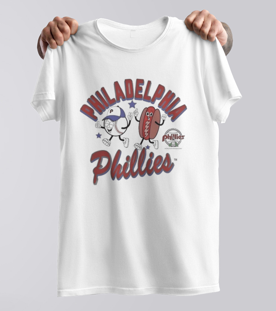 Philadelphia Phillies Baseball Hot Dog Snack Mitchell & Ness Preschool T-Shirt