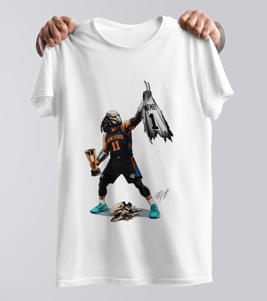 Jalen Brunson New York Knicks Wemby NBA Basketball Cartoon 11 Trophy T-Shirt
