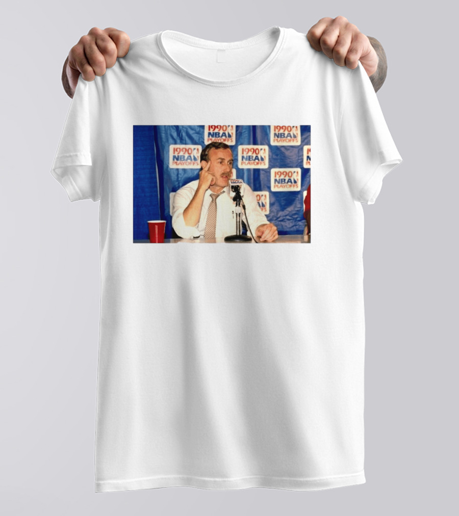 1990 NBA Playoffs Rick Adelman Press Conference T-Shirt