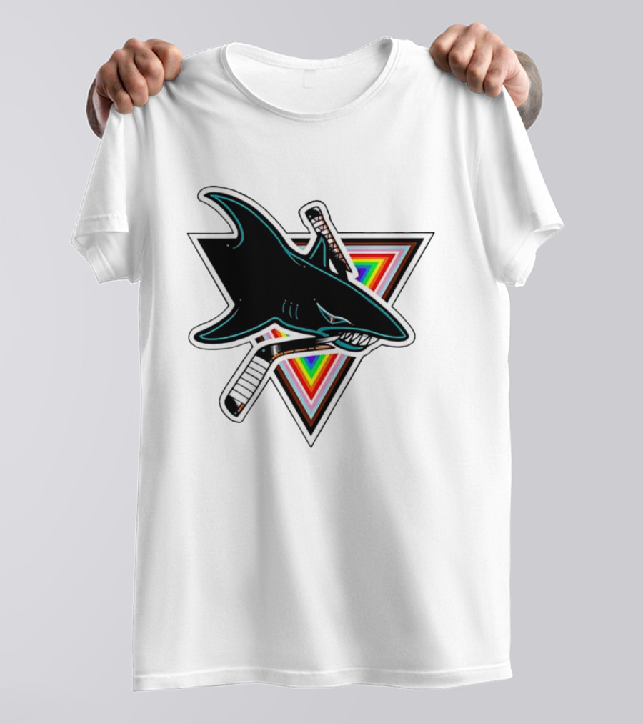 San Jose Sharks Pride NHL Rainbow Ice Hockey Team T-Shirt