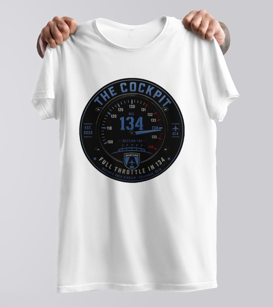 The Cockpit Aviators Full Throttle At Historic Crew Stadium Columbus Ohio Section 134 T-Shirt