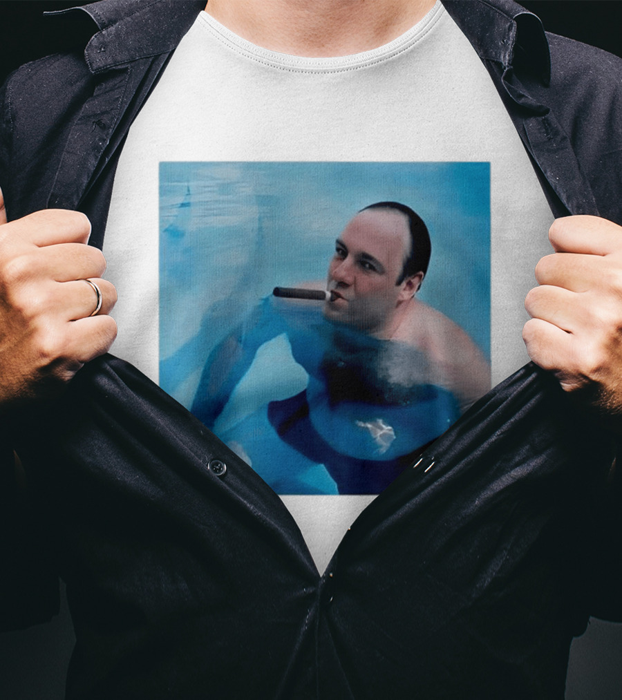 Tony Soprano The Sopranos Pool Scene Cigar Water Moment T-Shirt
