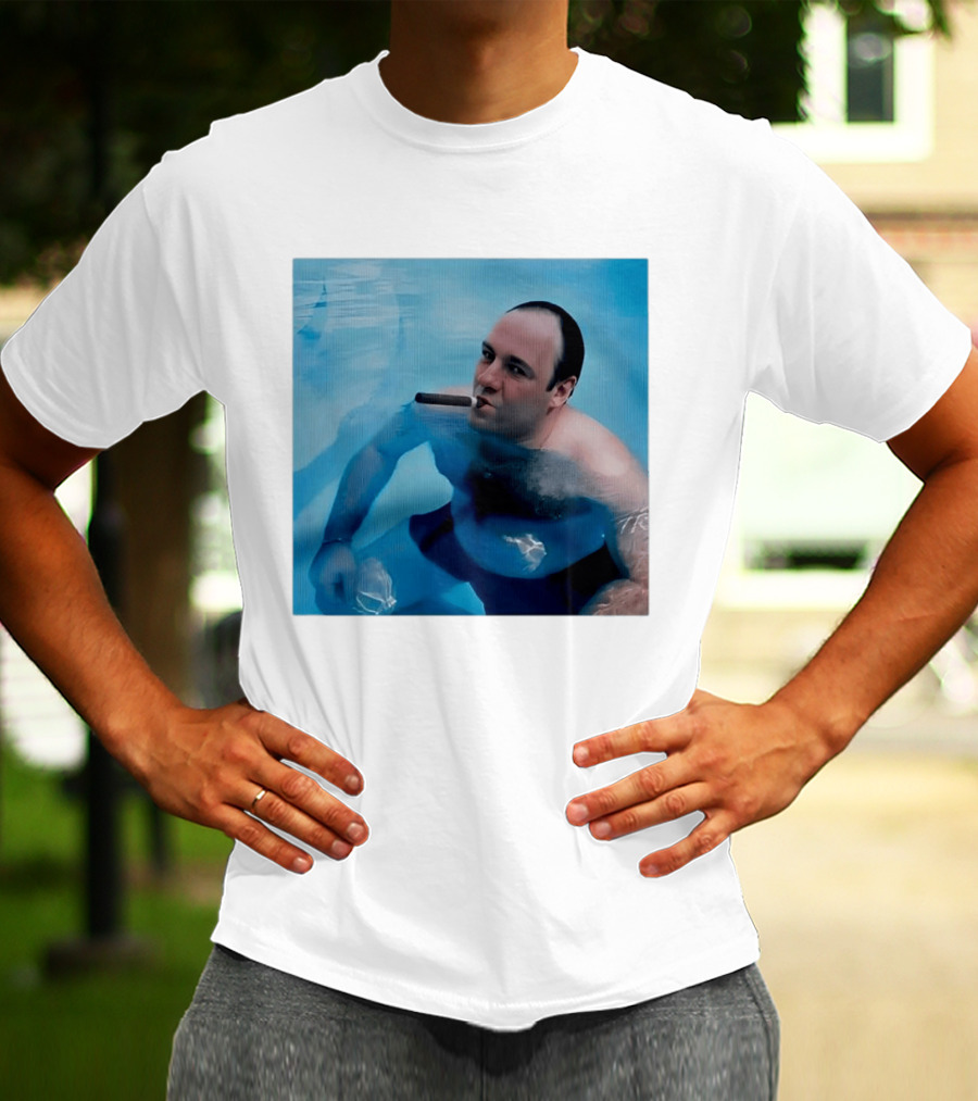 Tony Soprano The Sopranos Pool Scene Cigar Water Moment T-Shirt