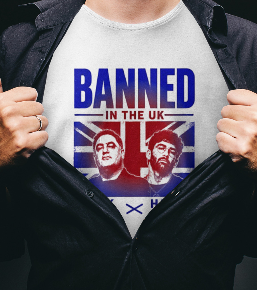 Banned In The UK Cenk Uygur Hasan Piker Union Jack T-Shirt