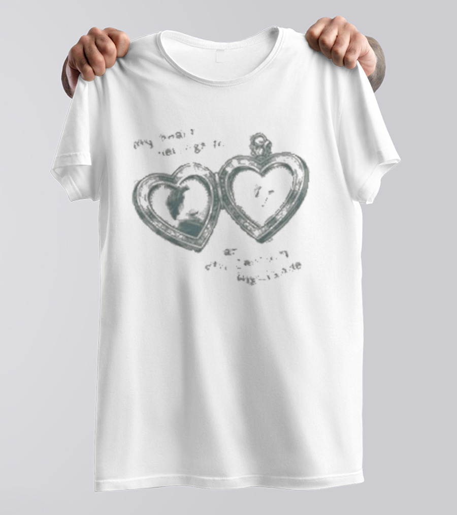 Outlander My Heart Belongs To An 18th Century Highlander Double Heart Map T-Shirt