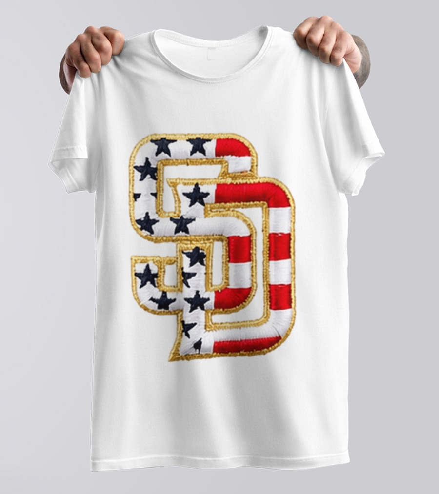 San Diego Padres America 250 Stars And Stripes SD Baseball Cap T-Shirt