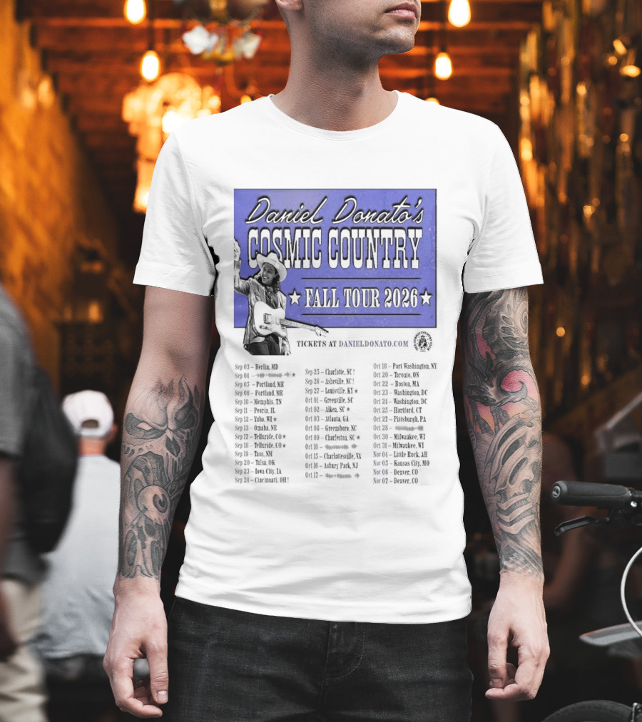 Daniel Donato Cosmic Country Fall Tour 2026 With Tour Dates T-Shirt