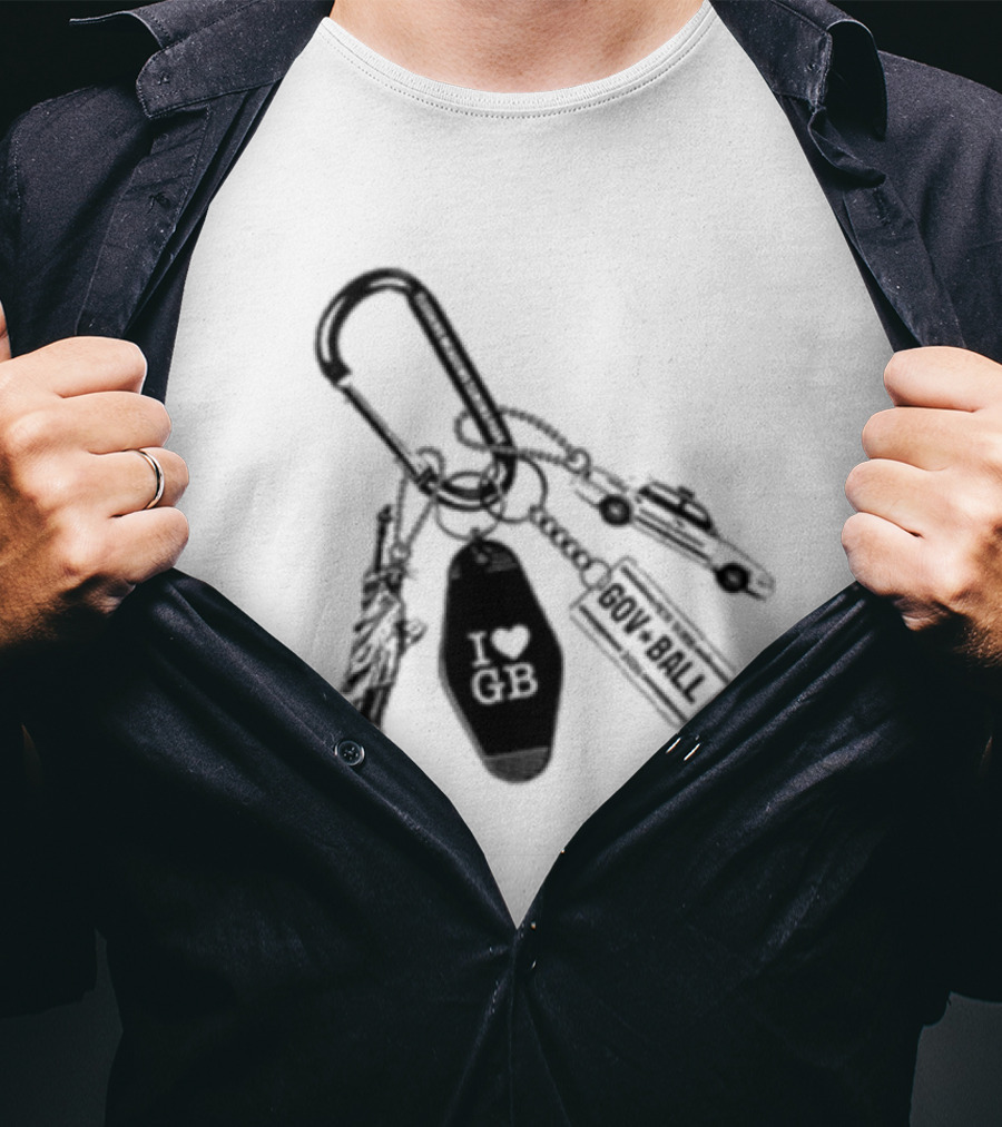 Governors Ball Music Festival 2023 Keychain Lineup Essentials T-Shirt
