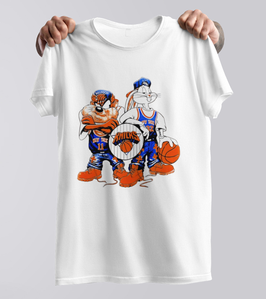 Taz Bugs Bunny New York Knicks Brunson Anthony Towns NBA T-Shirt