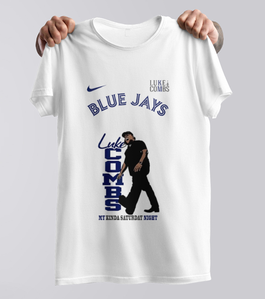 Luke Combs Blue Jays Nike My Kinda Saturday Night T-Shirt