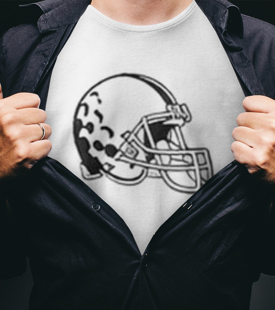 Todd Monken Browns Helmet Polo T-Shirt