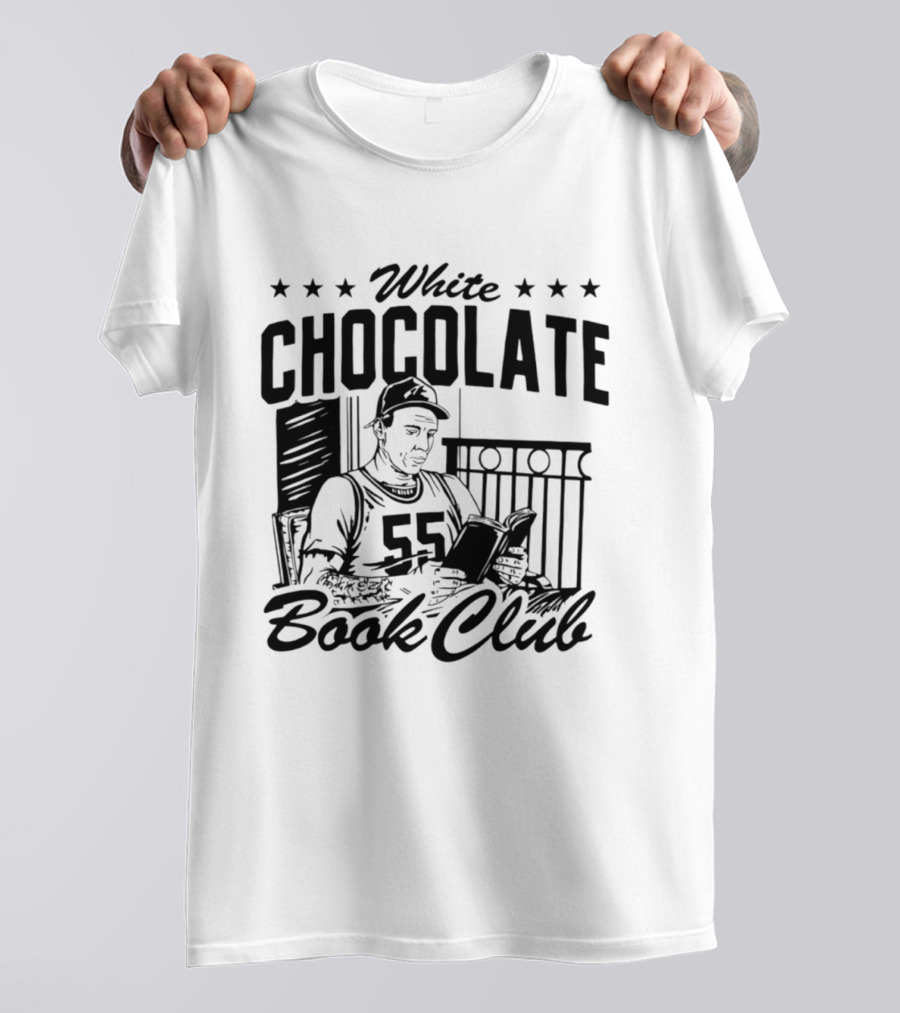 White Chocolate Book Club 55 Star Jersey Reader T-Shirt