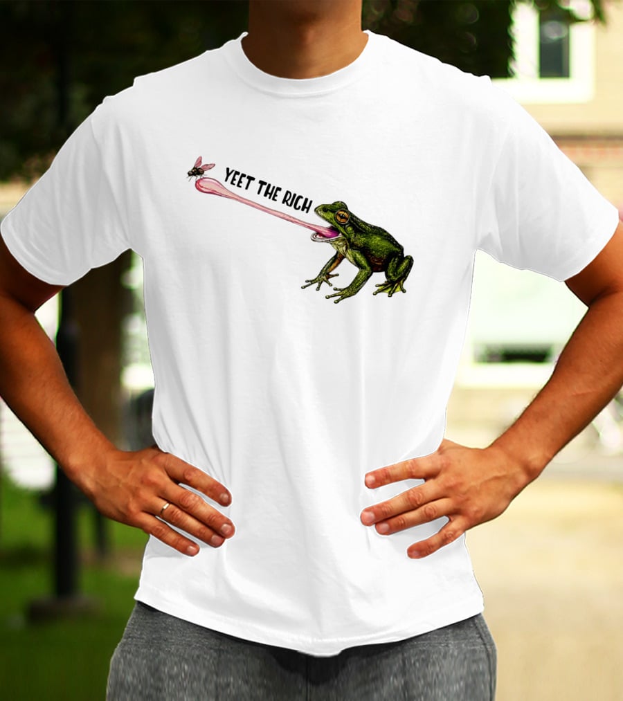 Yeet The Rich Frog With Fly Tongue Capture T-Shirt