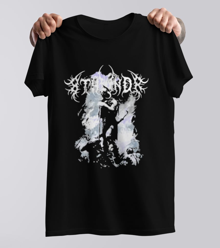 8Thwndr Hellfire Gothic Aesthetic Demon Artistry Ethereal Demon Wings T-Shirt