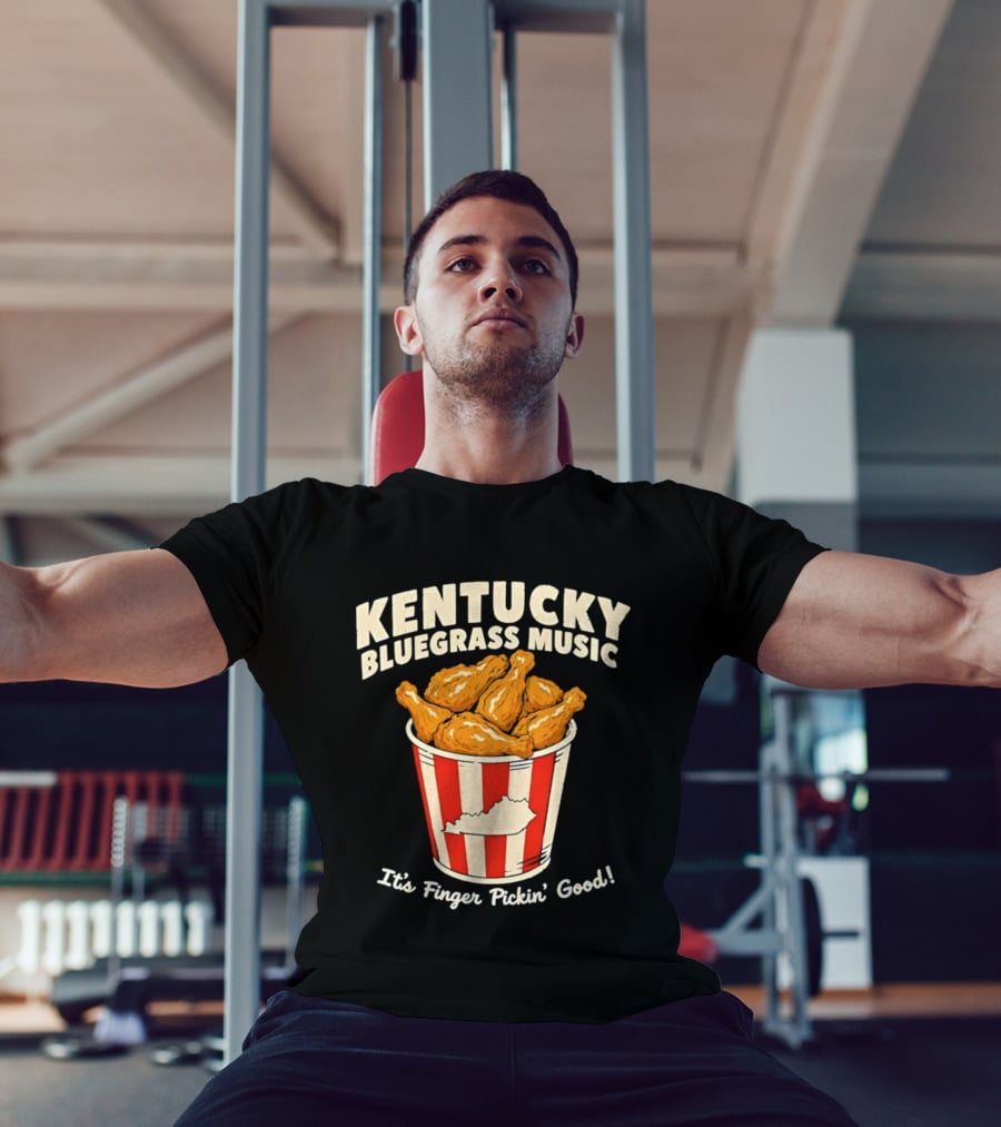 Kentucky Bluegrass Music It's Finger Pickin' Good Fried Chicken Bucket T-Shirt
