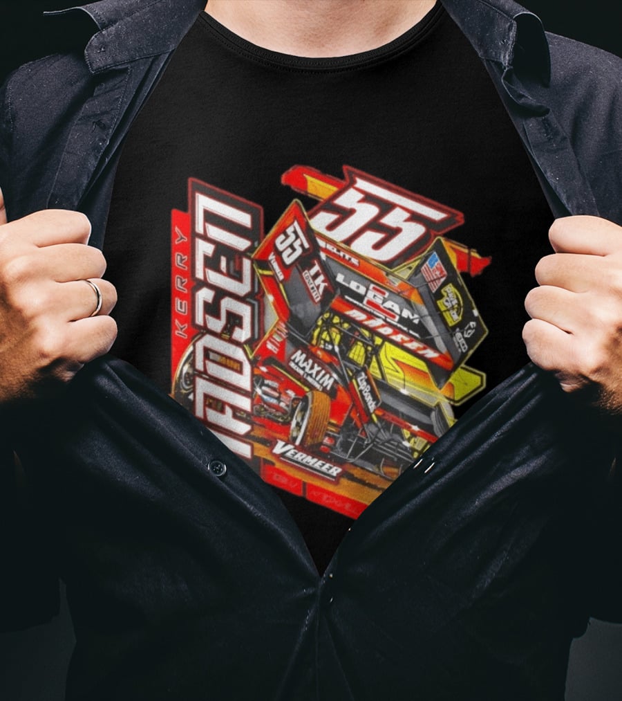 Kerry Madsen 55 Vermeer Logan Madsen Racing Sprint Car Maxim Too Much Grip T-Shirt