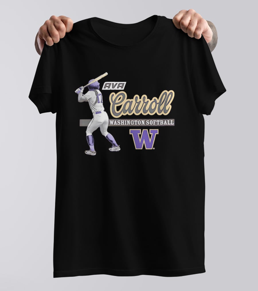 Ava Carroll Washington Softball Huskies W Logo 90s T-Shirt