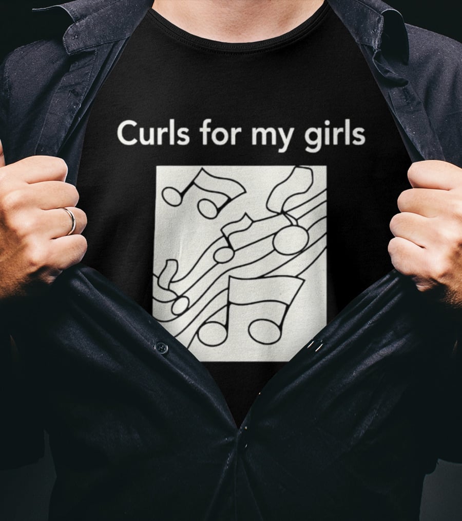 Curls For My Girls Music Notes T-Shirt