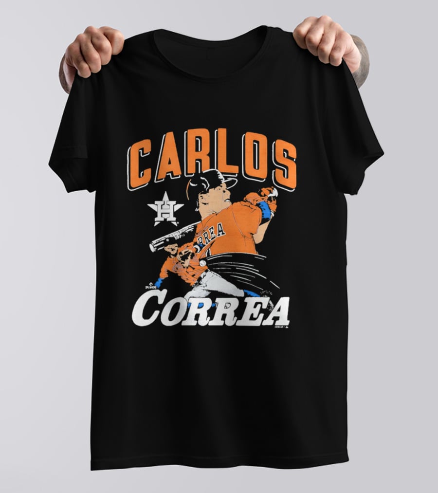 Carlos Correa Astros Caricature Tri Blend T-Shirt