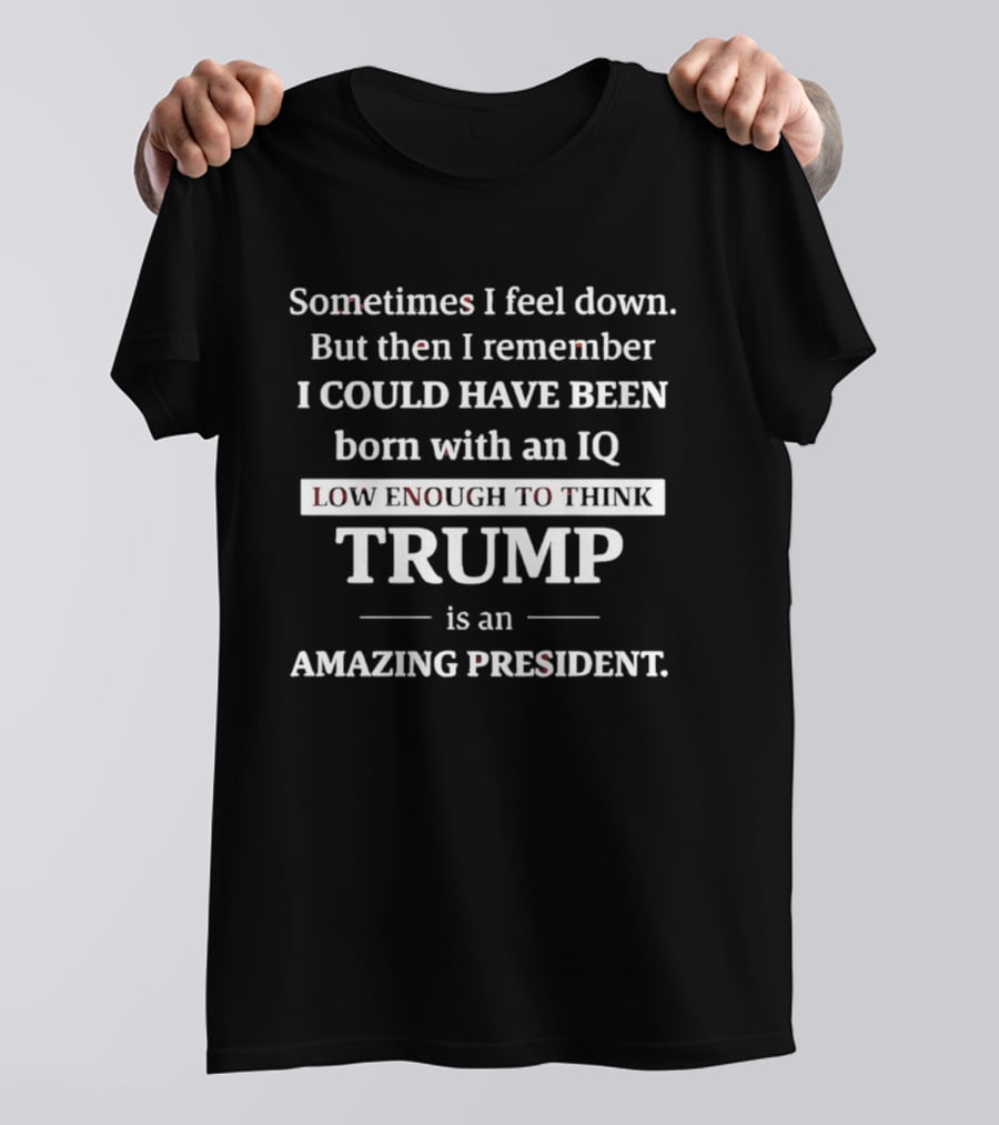 IQ Low Enough To Think Trump Is Amazing President T-Shirt
