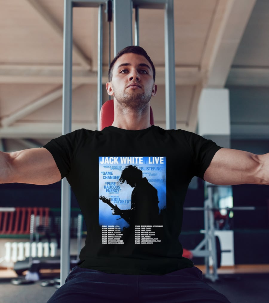 Jack White Live Europe 2026 Tour Dates Schedule Legendary Rock Concert Experience T-Shirt