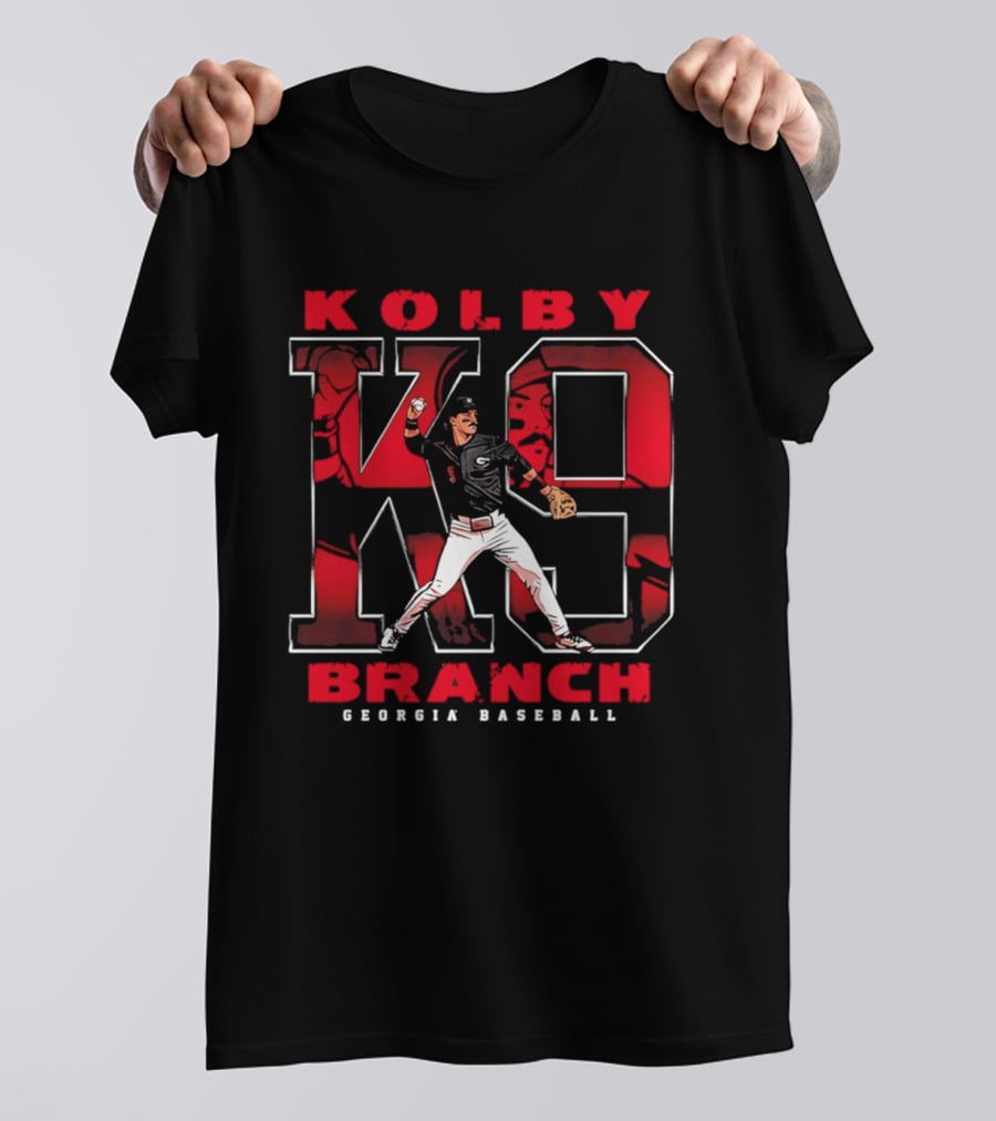Kolby Branch K9 Georgia Baseball Player T-Shirt