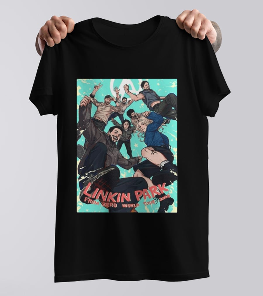 Linkin Park From Zero World Tour 2026 Munich Anime Style Concert T-Shirt
