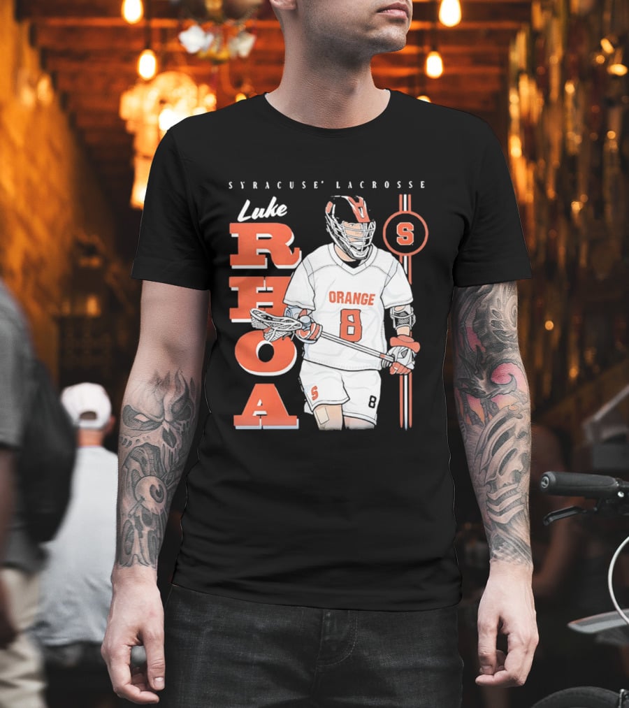 Luke Rhoa Syracuse Lacrosse Orange NCAA 8 T-Shirt