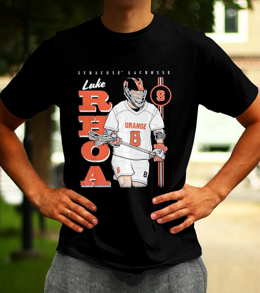 Luke Rhoa Syracuse Lacrosse Orange NCAA 8 T-Shirt
