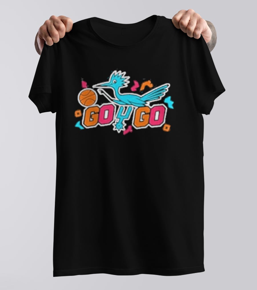 San Antonio Roadrunner Go Spurs Go Neon Fiesta Basketball T-Shirt