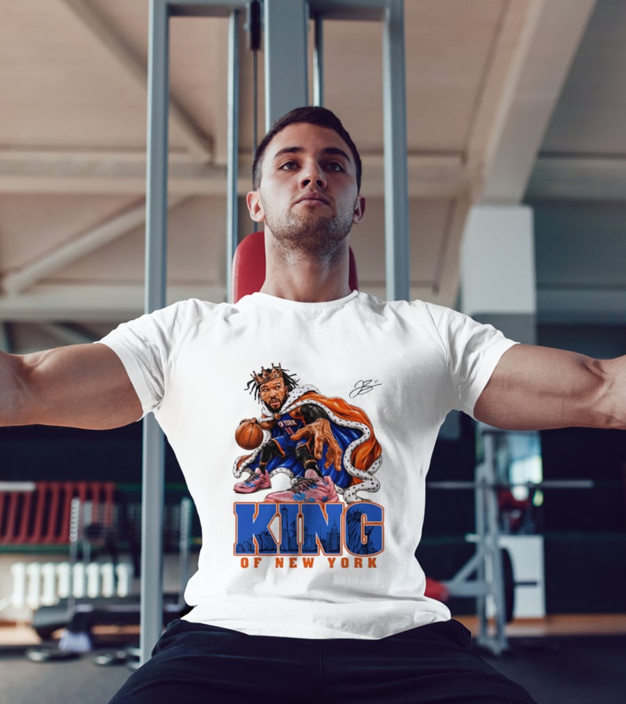 Jalen Brunson King Of New York Knicks Crown Cape T-Shirt